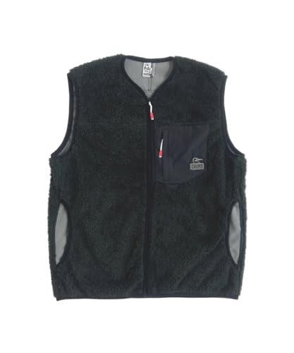 [チャムス] アウター Bonding Fleece No Collar Vest メンズ Black L