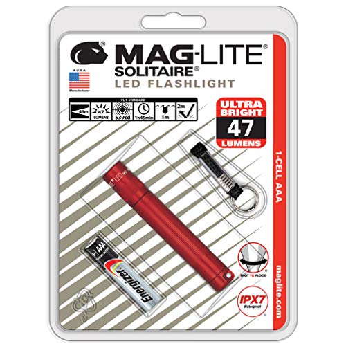 MAGLITE(マグライト) ソリテールLED ギフトBOX入り レッド 10年保障 SOLITAIRE LED single AAA