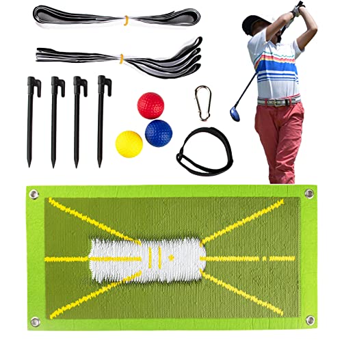 Feestars ゴルフ 練習 マット 跡がつく ゴルフ練習器具 ゴルフマット ショットマット 持ち運びやすい 衝撃に強く ゴルフ練習用マット