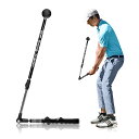 ゴルフ練習器具 ゴルフエイド スイングトレーナー スイング練習スティック 素振り練習器具 ゴルフスイング練習器具 79cm-110c 伸縮可能