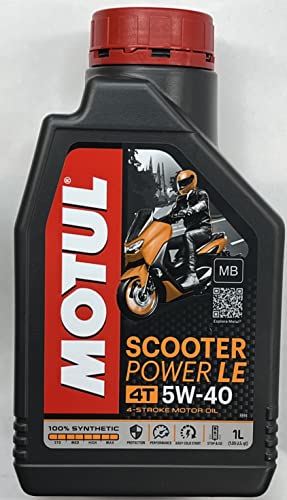 MOTUL(モチュール) SCOOTER POWER LE(スクーター パワー エル・イー) 5W40 バイク用100%化学合成オイル 1L[正