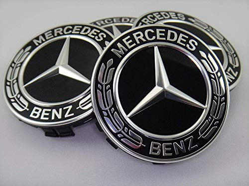 Mercedes-Benz メルセデス・ベンツ純正 センターキャップ ハブキャップ グロスブラック ローレルリース