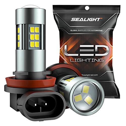 SEALIGHT フォグランプ LED フォグ H8 H11 H16 バルブ ホワイト 7000LM 12V 27連チップ搭載 6000K 50