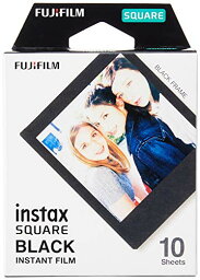 富士フイルム(FUJIFILM) スクエアフォーマットフィルム instax SQUARE ブラックフレーム 10枚入 INSTAX SQUAR