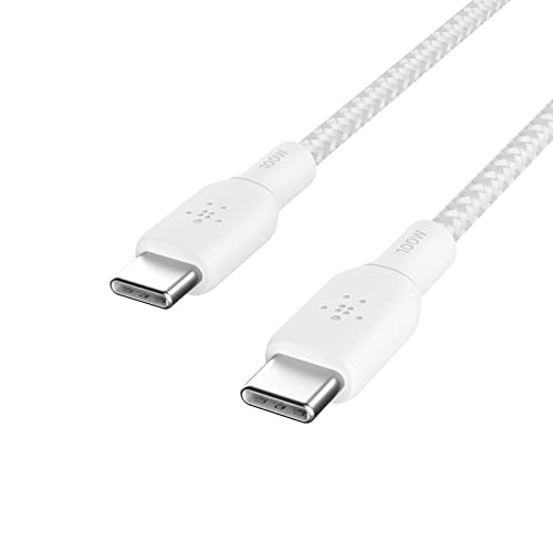 Belkin USB-C to USB-C 編組ケーブル 100W対応 急速充電 PD対応 超高耐久 MacBook/iPad mini/iPa