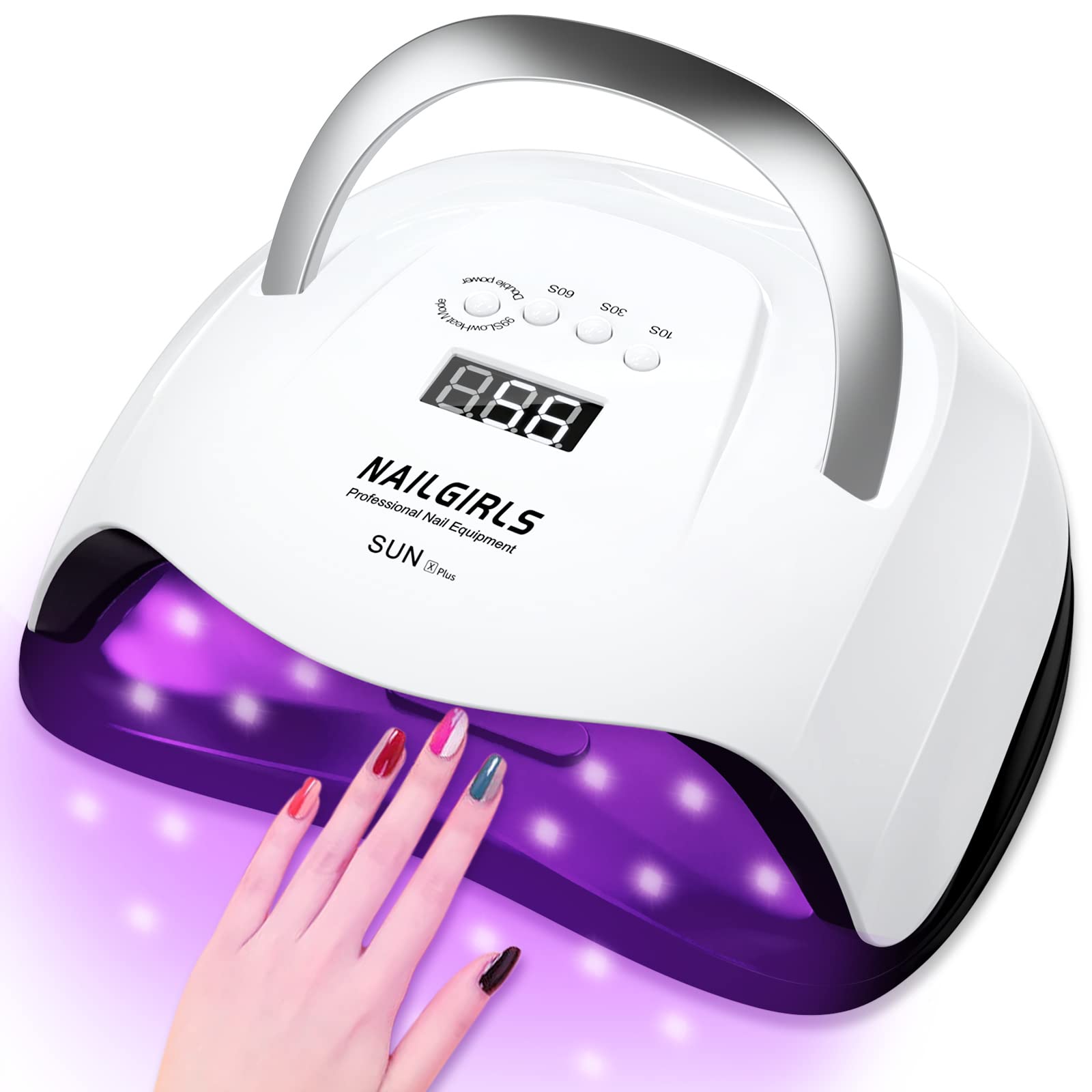 NAILGIRLS LED & UV ネイルライト 168W 42LEDs ジェルネイル用 uvライト レジン用 硬化ライト ハイパワー 高速硬