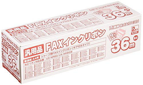 ミヨシ シャープ UX-NR8G/8GW/9G/9GW汎用インクリボン 36m 2本入り FXS36 ...