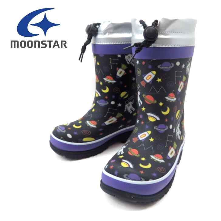 MOONSTAR ムーンスター MF WC79Rブラック(BK)ジュニア ガールズ ムーンスター 長靴 ラバーブーツ 雪道 防寒 滑りにくい おしゃれ あったか 女の子(4)