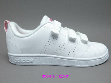 adidas VALCLEAN 2 CMF K　BB9978　 バルクリーン2 CMF K子供靴 スニーカー マジック【白】スタンスミスCFのデザインをイメージした ホワイト/ピンク17cm 18cm 19cm 20cm 21cm 21.5cm