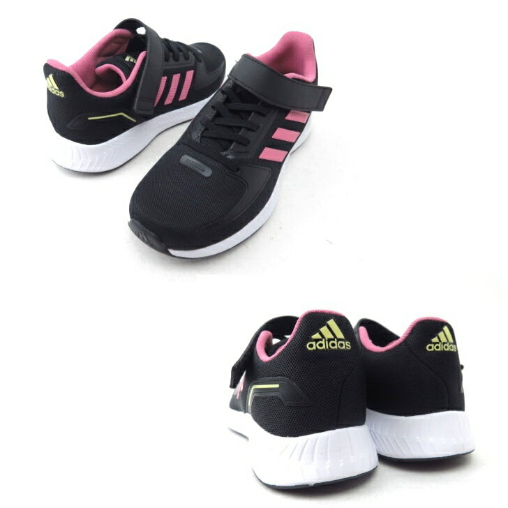 adidas CORE FAITO EL K GW3302 ブラック/ピンクアディダス 子供靴 スニーカー マジック 運動靴ランニングシューズ ファイト 通学 体育