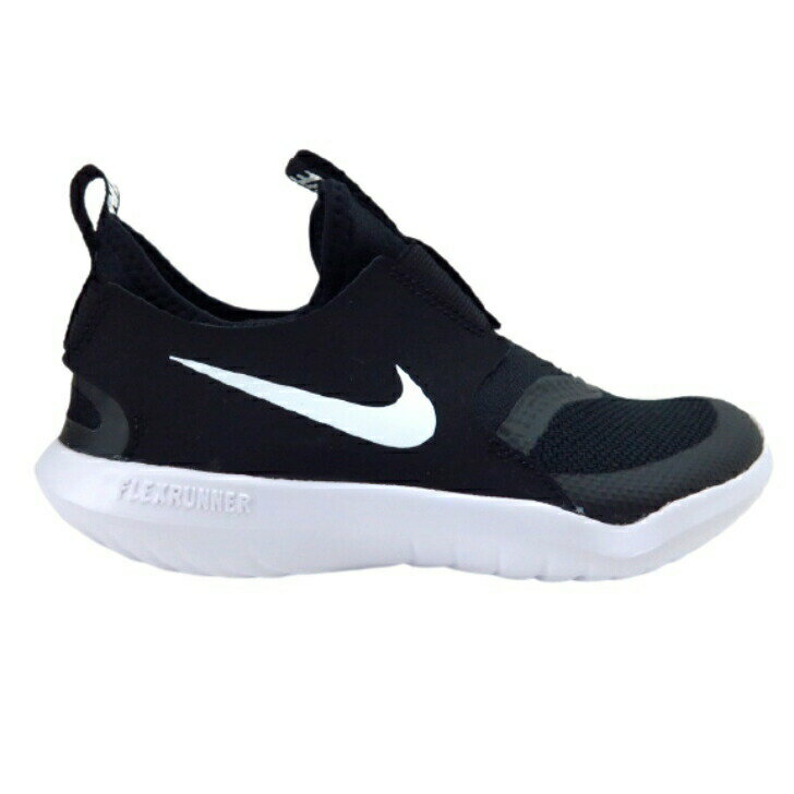 NIKE ナイキ FLEX RUNNER(PS) AT4663 B/W(001)子供靴 ナイキ スニーカー ジュニア スニーカーキッズ スリッポン 紐なし 子供靴 運動靴子ども 男の子 女の子 トレーニング フィットネスフレックス ランナー PS