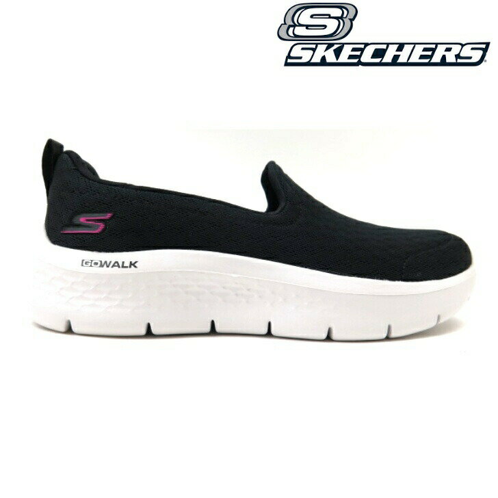 スケッチャーズ SKECHERS GO WALK FLEX OCEAN WIND124955 ブラック(BK) スケッチャーズゴー ウォーク フレックス オーシャン ウィンド洗濯機洗い可能 スリッポン ウォーキングシューズレディース 紐無し