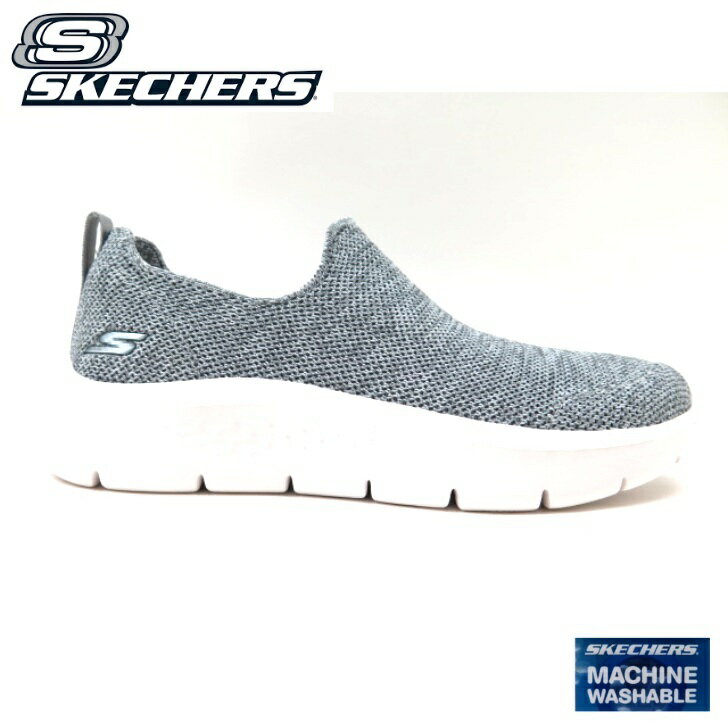 SKECHERS GO WALK FLEX VELLA124961 チャコール(CHAR) スケッチャーズゴー ウォーク フレックス オーシャン ウィンド洗濯機洗い可能 スリッポン ウォーキングシューズレディース 紐無し