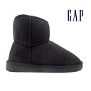 GAP ギャップGPL32353 ブラック(BK)レディース ムートンタッチブーツ ショートブーツ 撥水加工 防滑 ボア フェイクファー 暖かい 冬 無地 シンプル