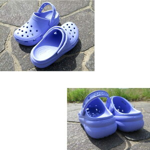 crocs CLASSIC CUTIE CLOG K207708 パープル(5PY) クロックスクラシック キューティー クロッグ サンダルキッズ 子供靴 厚底プラットフォーム 水遊び プール