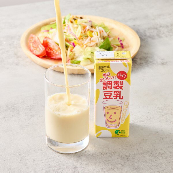 毎日おいしい！ハイ！調製豆乳(200ml×30本入) リニューアル商品 特定保健用食品 大豆 豆乳 ふくゆたか たんぱく質 イソフラボン ソヤファームクラブ 不二製油 メーカー直送