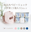 【お急ぎ対応可】名入れベビーリュック&一升米セット(小分け5個)【1歳誕生日】 メモリアルボックス 入り 1歳 誕生日 初節句 一升米 お米 小分けセット リュック プレゼント ギフト お祝い 男の子 女の子 名入れ