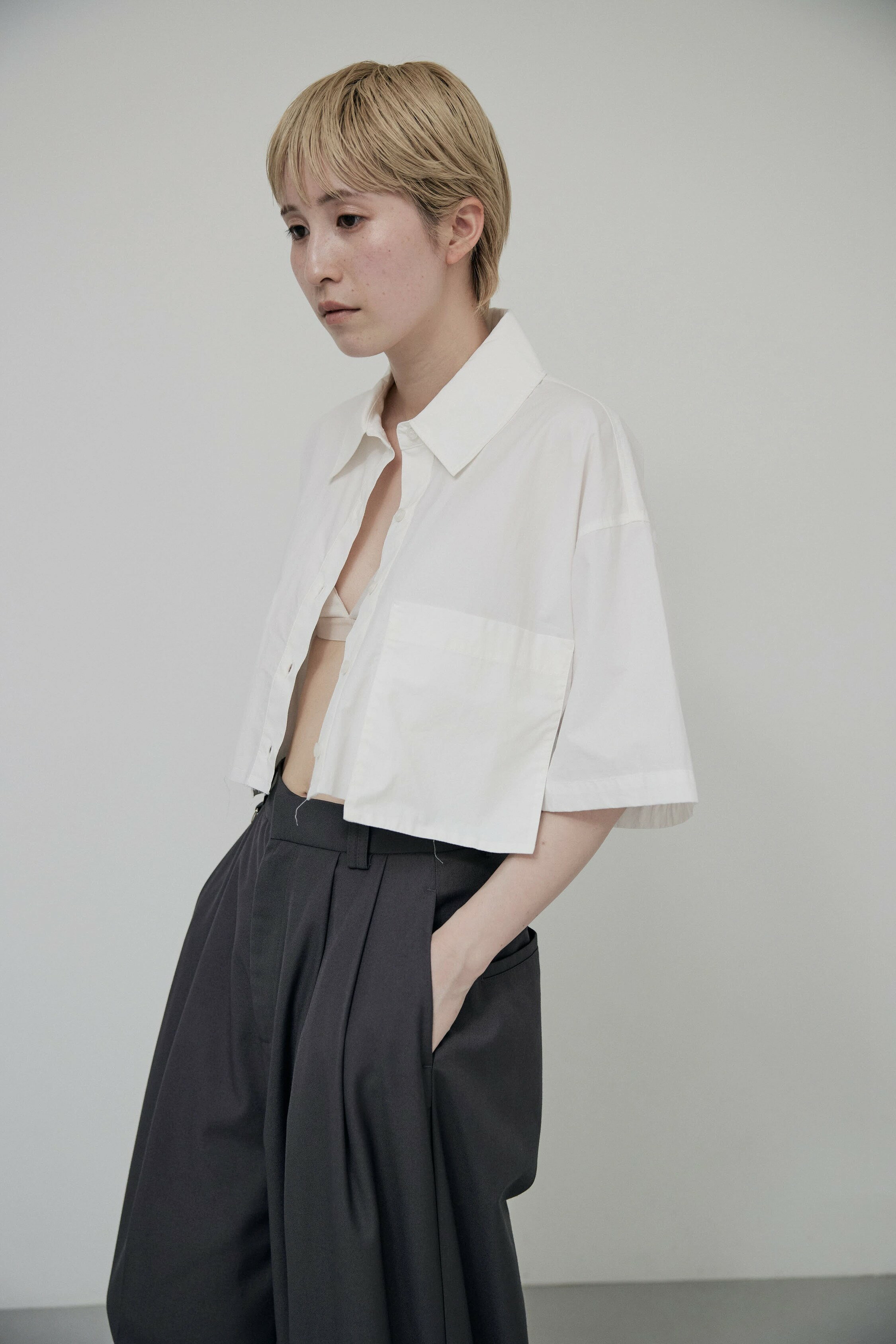 Pocket Design Short Shirt