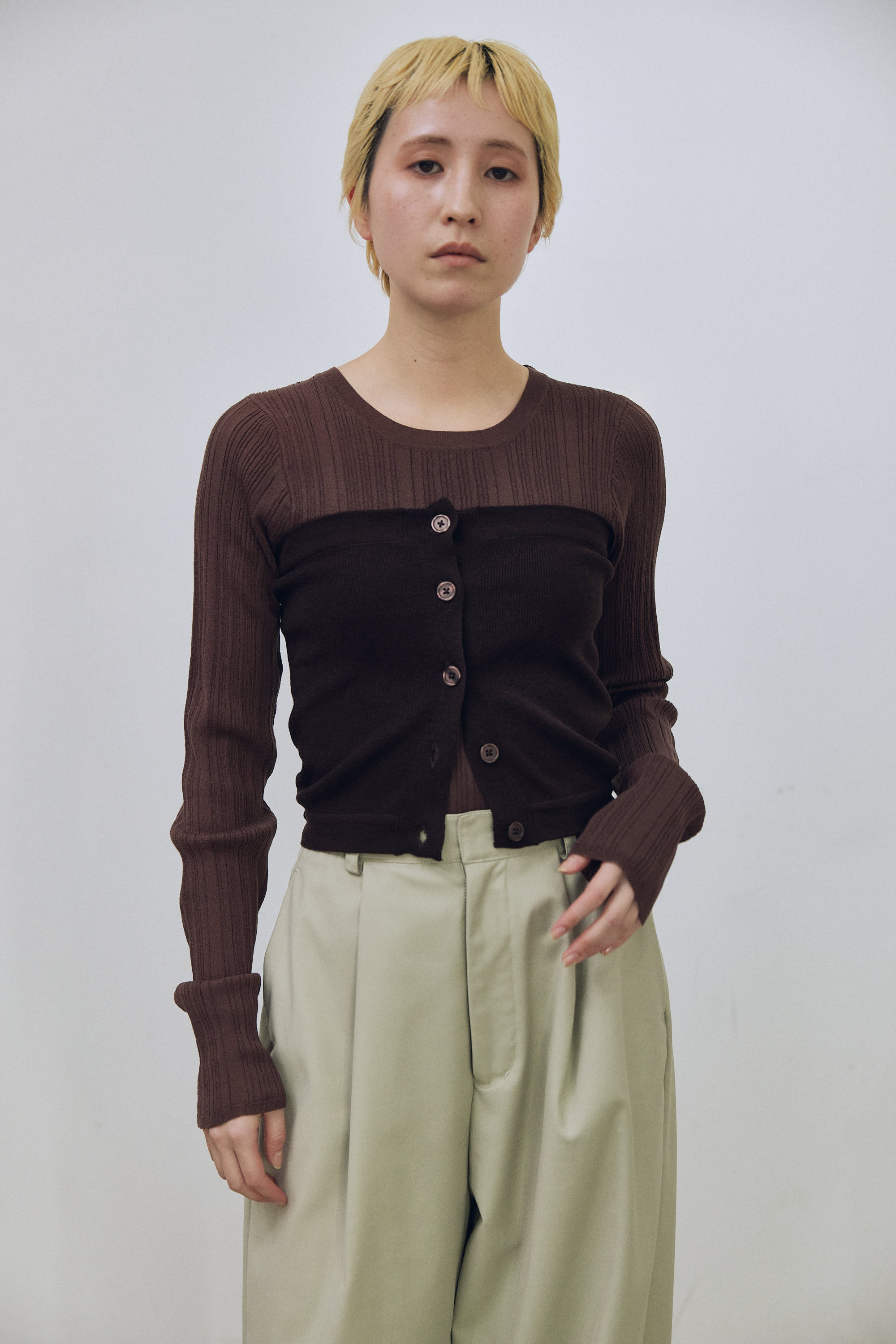 Bustier Set Random Rib Knit