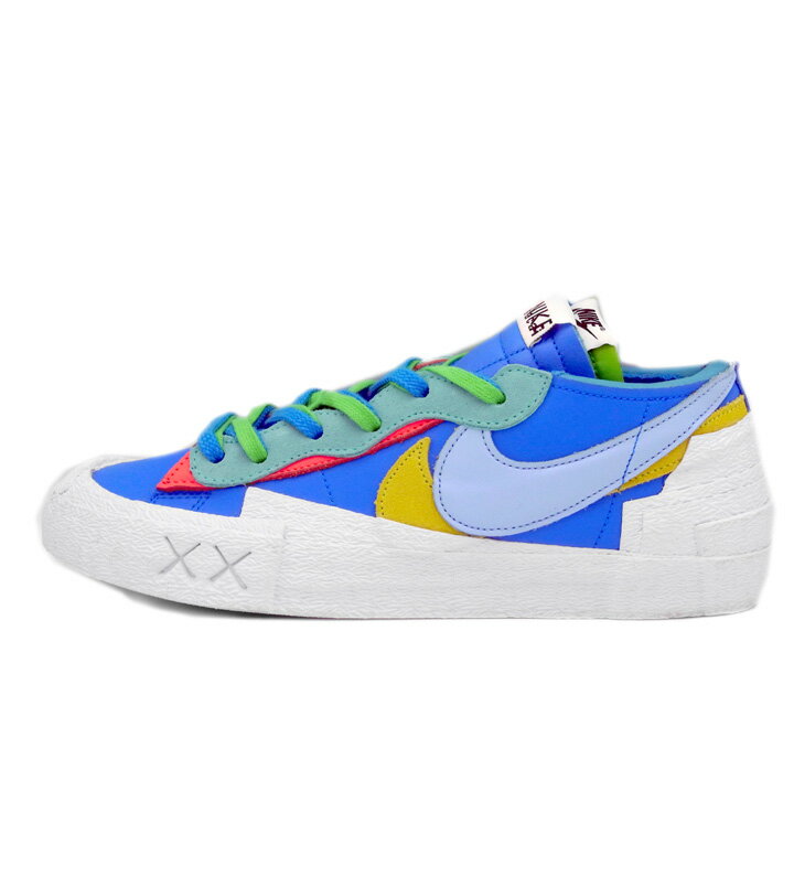 【新入荷】 ナイキ NIKE × サカイ sacai × カウズ KAWS ■ 【 BLAZER LOW Neptune Blue DM7901 400 】 ブレーザー ロー ネプチューン ブルー スニーカー ブルー×マルチカラー サイズ27cm f20545 【中古】