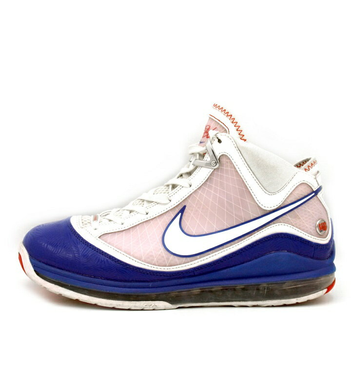 ナイキ NIKE ■ 【 LEBRON 7 BASEBALL BLUE DJ5158 100 】 レブロン 7 ベースボール ブルー スニーカー ホワイト×ブルー×レッド サイズ28cm f20940 【中古】