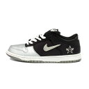 【新入荷】 ナイキ NIKE × シュプリーム Supreme ■ 【 SB DUNK DUNK LOW Metallic Silver Black CK3480 001 】 SB ダンク ロー メタリック シルバー スニーカー ブラック×シルバー サイズ27.5cm f21309【中古】