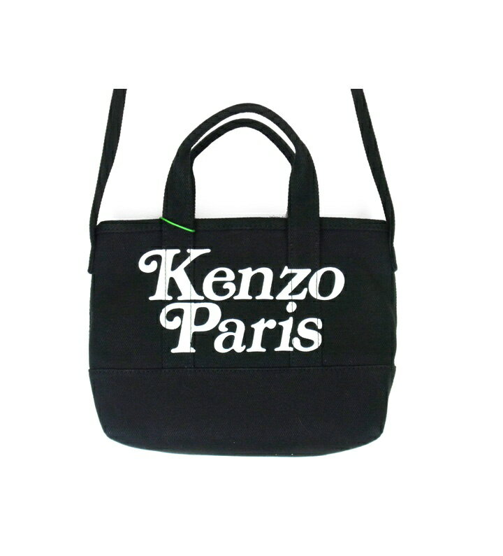 楽天SeekeRケンゾー KENZO × ヴェルディ VERDY ■ 24SS 【 SMALL TOTE BAG FE58SA910F35 】 2WAY ロゴ デザイン スモール トート バッグ ブラック 32975【中古】