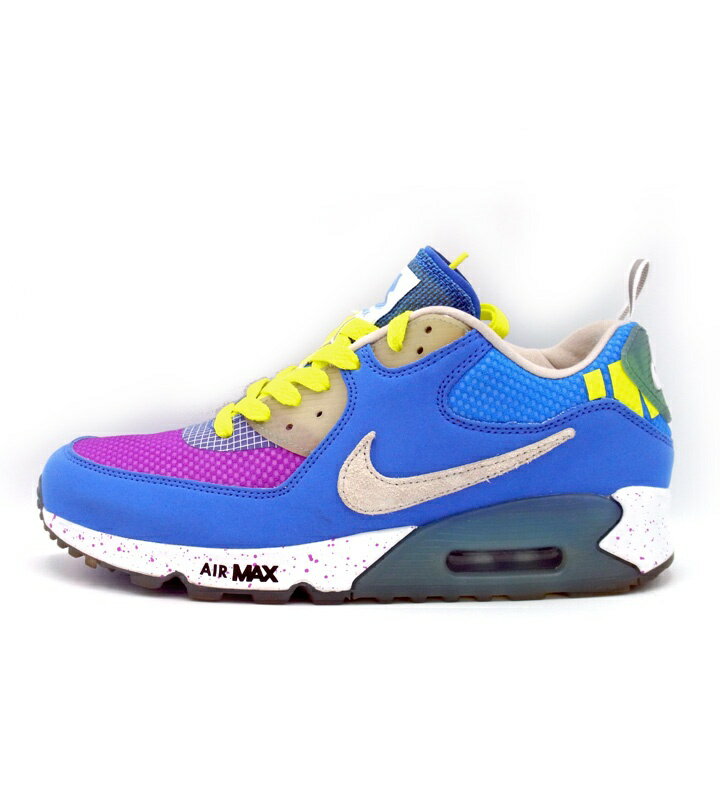 【新入荷】 ナイキ NIKE × アンディフィーテッド UNDEFEATED ■ 【 AIR MAX 90 BLUE PURPLE 】 エア マックス 90 パシフィックブルー パープル スニーカー ブルー×パープル サイズ25.5cm f21882【中古】