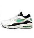 【新入荷】 ナイキ NIKE ■ 【 AIR MAX 93 WHITE SPORT TURQ BLACK 306551 107 】 エア マックス 93 オーダシャス エア スニーカー ホワイト×ライトグリーン サイズ28cm f21935【中古】