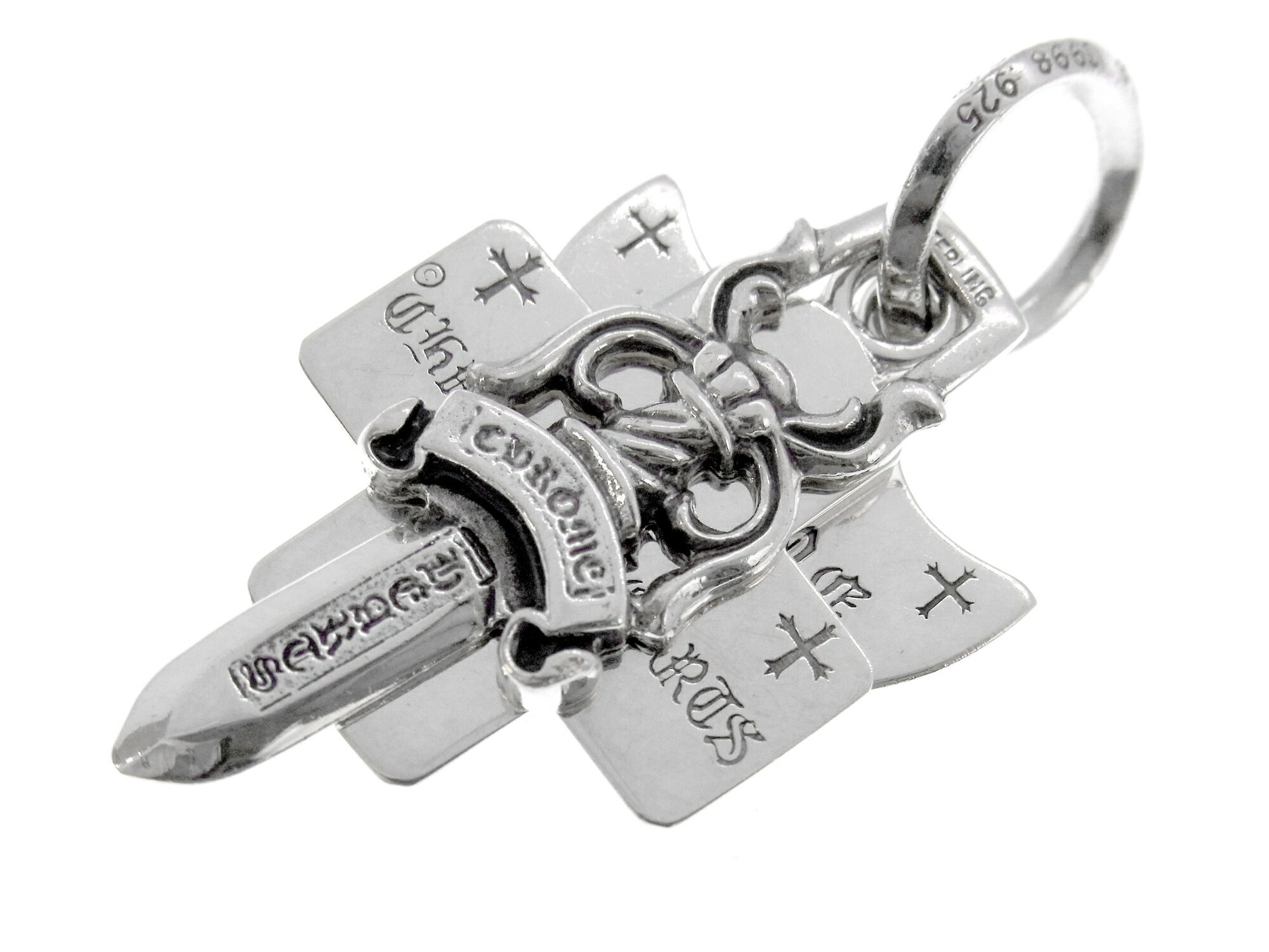 【新入荷】 クロムハーツ CHROME HEARTS ■ 【 3TRINKETS with Oring 】 スリートリンケッツ ネックレス トップ 33328【中古】