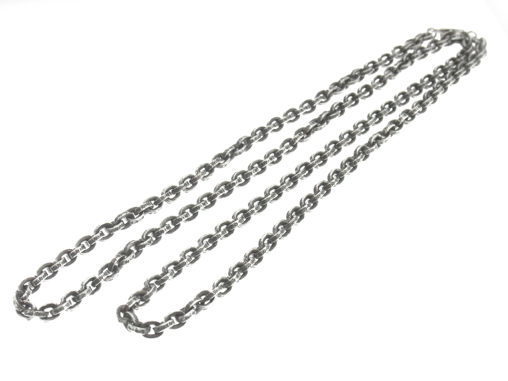 【新入荷】 クロムハーツ CHROME HEARTS ■ 【 PAPER CHAIN 30 】 シルバー ペーパーチェーン ネックレス　シルバー　サイズ30inch　n5767　【中古】