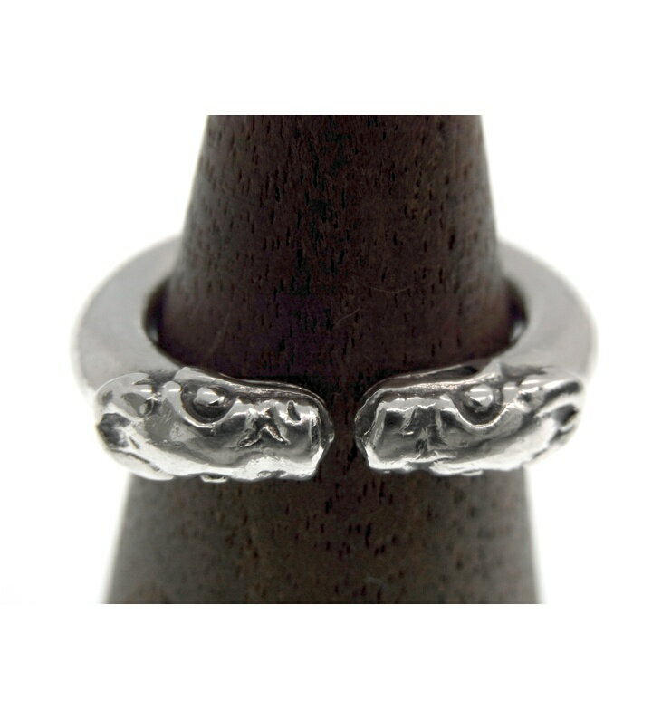 クロムハーツ CHROME HEARTS 【 DOUBLE DOG RING 】 ダブルドッグ シルバー リング シルバー サイズ17号 38363 【中古】