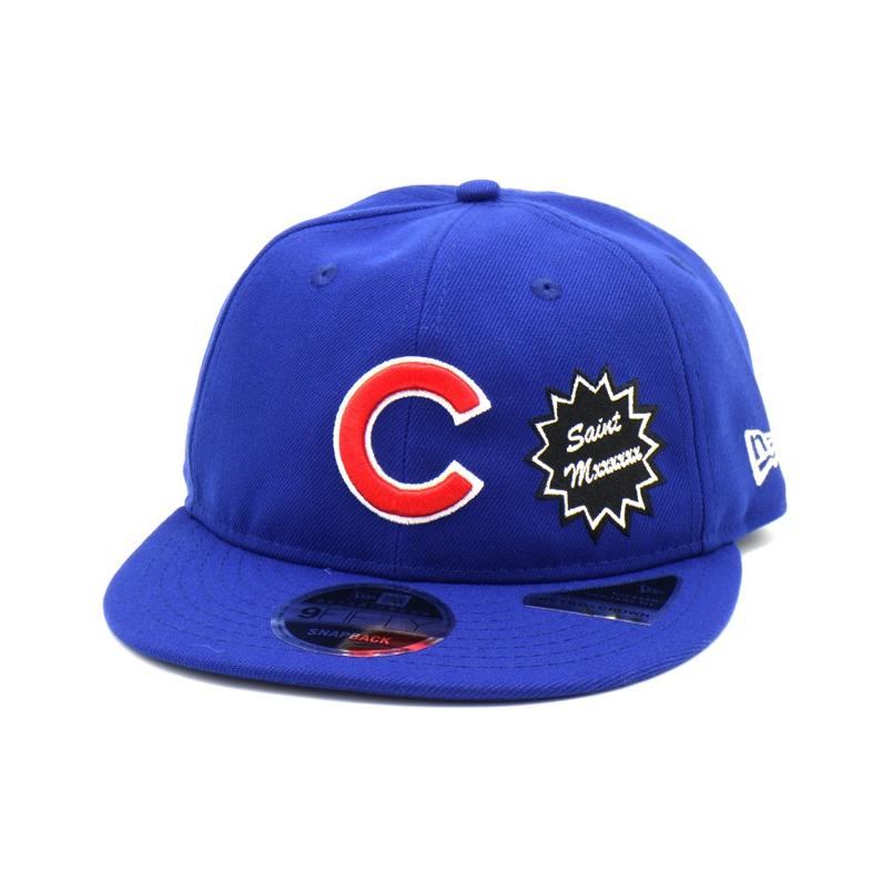 セントマイケル SAINT MICHAEL ×ニューエラ New Era 25SS 【 CUBS NE_CAP SM HR8 0000 C47 】ロゴ 刺繍 キャップ ブルー サイズOS 40649【中古】