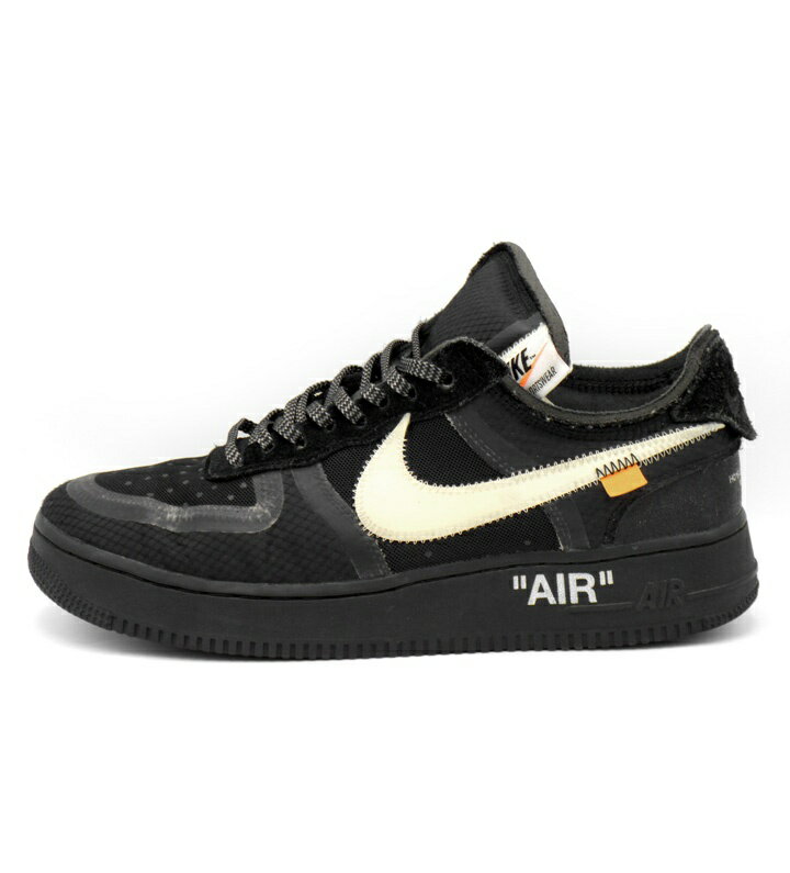 楽天SeekeRナイキ NIKE × オフホワイト OFF WHITE 【 AIR FORCE 1 LOW Black AO4606 001 】 エア フォース 1 ロー ブラック スニーカー　ブラック　サイズ27.5cm　h4476【中古】