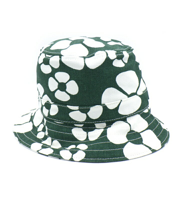 マルニ MARNI × カーハート Carhartt 23SS 花柄 コットン バケット ハット グリーン サイズM/L w23577【中古】
