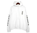 クロムハーツ CHROME HEARTS 【 VERTICAL ARM LOGO HOODIE 】 バーティカル アーム ロゴ フーディ プルオーバー パーカー ホワイト サイズM 41717【中古】