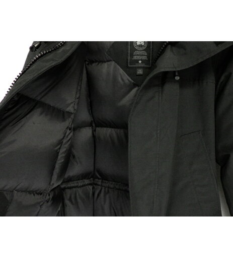 カナダグース CANADA GOOSE 【 BLACK LABEL LANGFORD PARKA 3420400081 2062MB 】 ロゴ パッチ 刺繍 ダウン ジャケット ブラック サイズM w23790【中古】