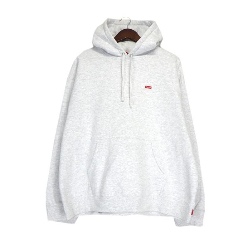 シュプリーム Supreme 【 Small Box Hooded Sweatshirt 】 スモール ボックス ロゴ プルオーバー パーカー ライトグレー サイズL 43440 【中古】