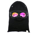 パレス PALACE × シーピーカンパニー C.P. Company 【 Goggle Balaclava 】 ゴーグル ディテール バラクラバ ニット キャップ ブラック n9365【中古】