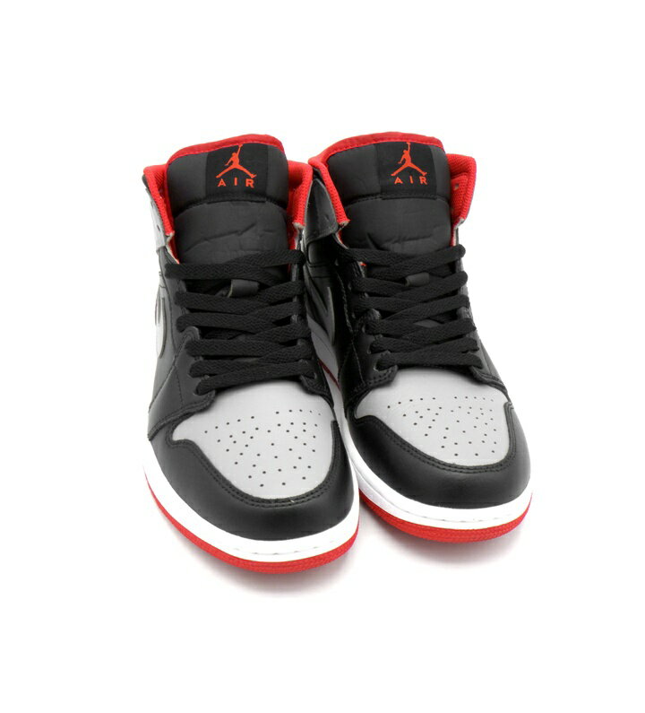 ナイキ NIKE 【 AIR JORDAN 1 MID Black Cement Grey DQ8426 006 】 エア ジョーダン 1 ミッド ブラック セメントグレー スニーカー　グレー×ブラック　サイズ26cm　f28018【中古】