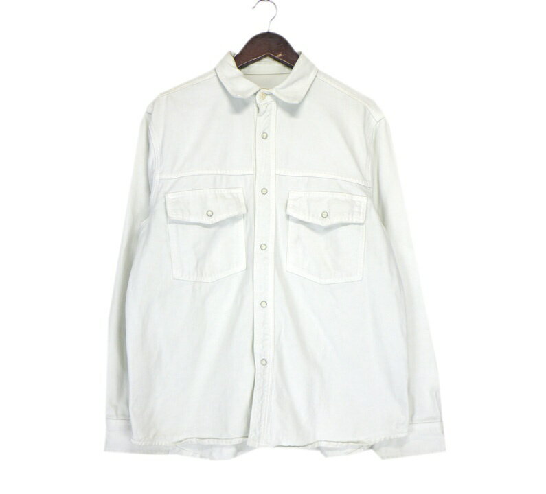 楽天SeekeRステューシー STUSSY 【 DOUBLE DYE WESTERN SHIRT 】 デニム 長袖 ワーク シャツ　アイスブルー　サイズS　w24854【中古】