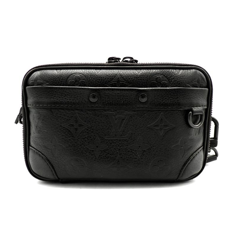 ルイヴィトン LOUIS VUITTON 【 アルファ ウェアラブル ウォレット NV M82544 】 モノグラム シャドウ レザー ショルダー バッグ 財布 ブラック 45541 【中古】