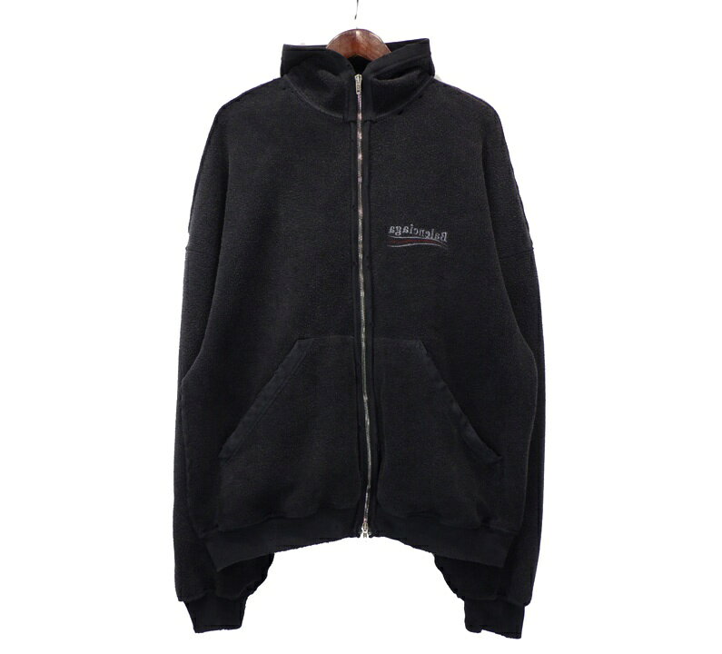 美品】BALENCIAGA フード付き ロゴ入り パーカー タグ付き BALENCIAGA