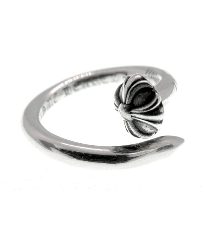 クロムハーツ CHROME HEARTS 【 CROSSBALL NAIL RING 】 クロス ボール ネイル リング シルバー サイズ15号 47613【中古】