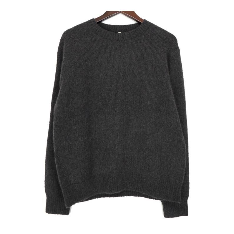 サンフラワー SUNFLOWER 【 YAK SWEATER 3033 】 クルーネック ニット セーター ダークグレー サイズM 47623 【中古】