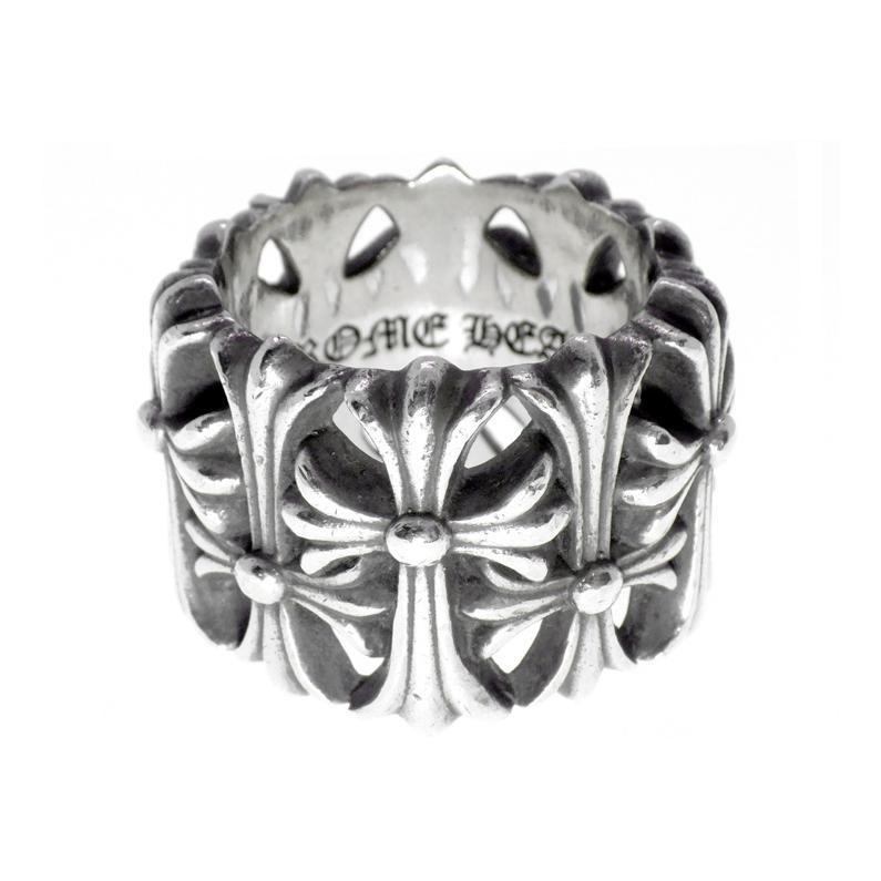 クロムハーツ CHROME HEARTS 【 CEMETERY 】 セメタリー クロス シルバー リング　シルバー　サイズ22号　n10443【中古】