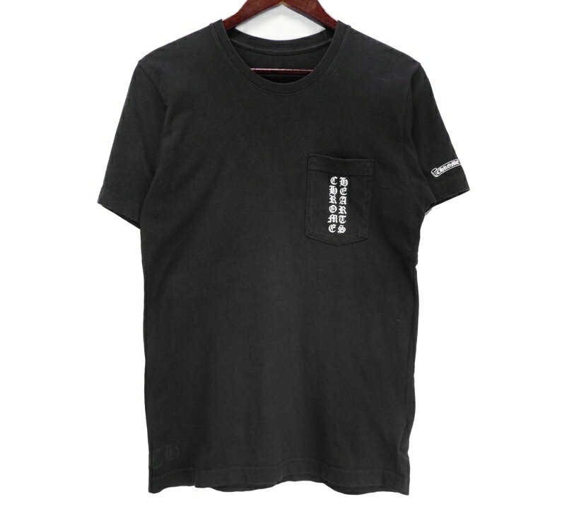 クロムハーツ CHROME HEARTS 【 TOKYO SCROLL LABEL LOGO 】 東京 スクロール レーベル ロゴ 半袖 Tシャツ ブラック サイズM n10741【中古】