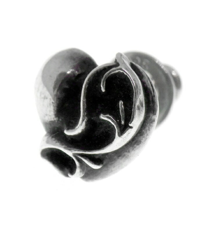 クロムハーツ CHROME HEARTS 【 STUD HEART 】 ハート スタッド シルバー ピアス シルバー 48554【中古】
