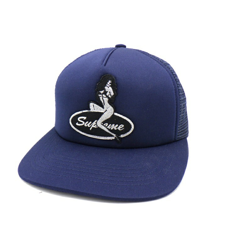 シュプリーム Supreme 25AW 【 Pinup Mesh Back 5-Panel 】 ピンアップ メッシュ キャップ ネイビー 48569 【中古】
