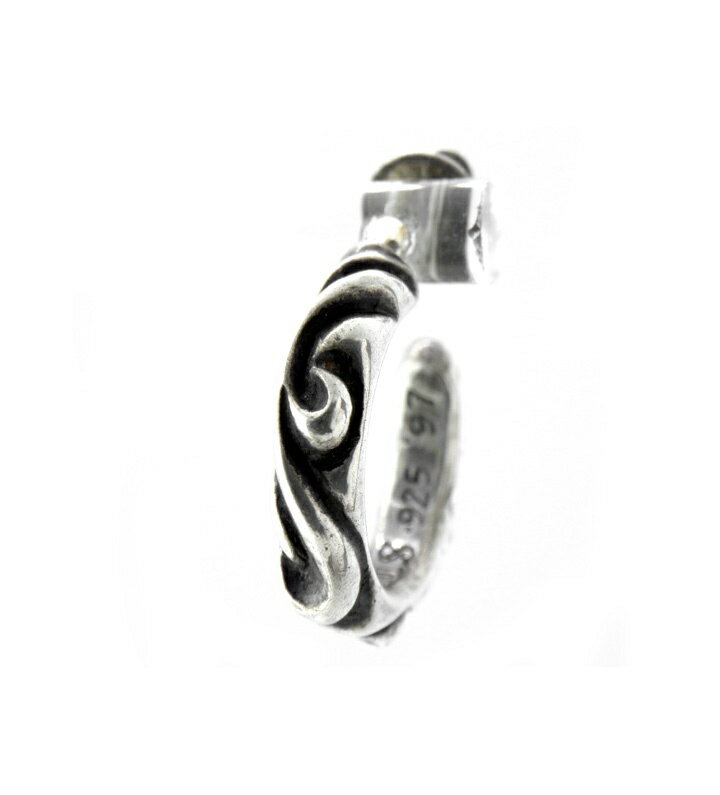 クロムハーツ CHROME HEARTS 【 HOOP SCROOL 】 スクロール フープ ピアス　シルバー　48741【中古】